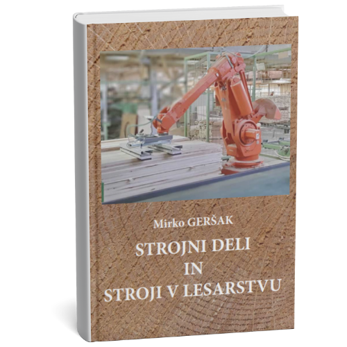 Na sliki je učbenik za Strojne dele in stroje v lesarstvu